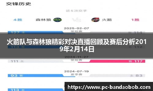 火箭队与森林狼精彩对决直播回顾及赛后分析2019年2月14日